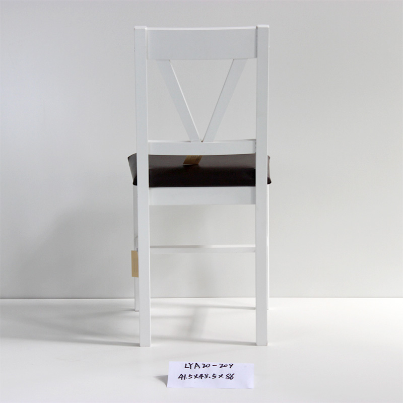 Solid wood chair with PU seat