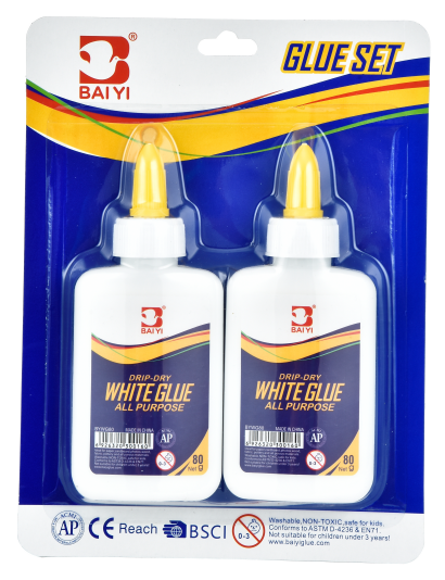 2ct 80g White Glue In Blister