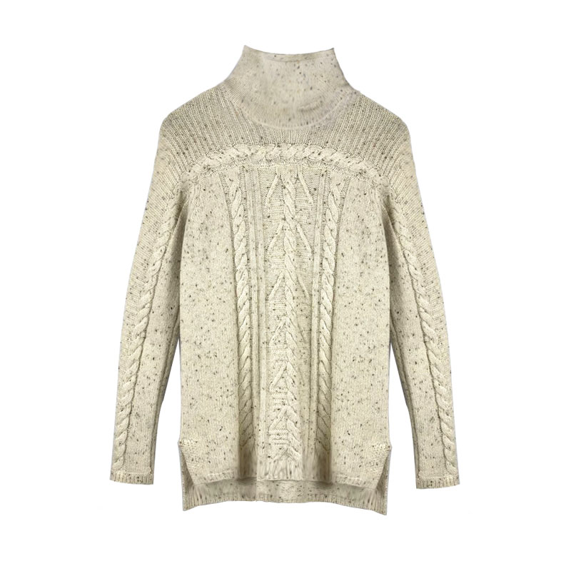 Women's Transposition Turtleneck 100%Cashmere pullover Sweater