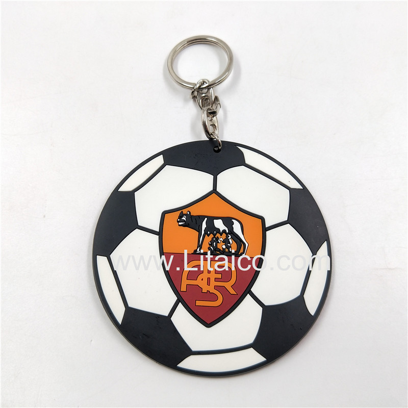 Football PVC key chain