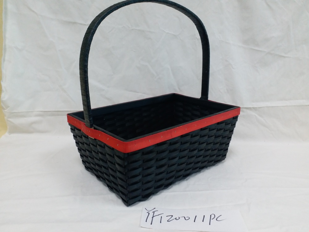Gushi Yufeng Wicker Basket Gift Baskets Empty rectangle Willow Woven Picnic Basket Easter Candy Basket Storage Wine Basket with Handle Egg Gathering Wedding Basket