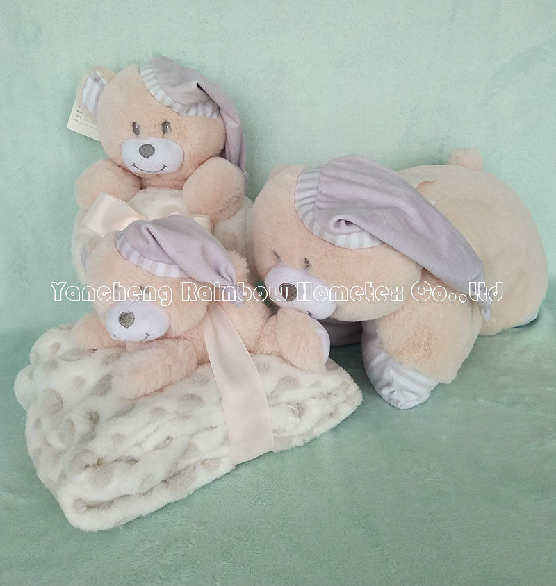 Embroidery plush cushion