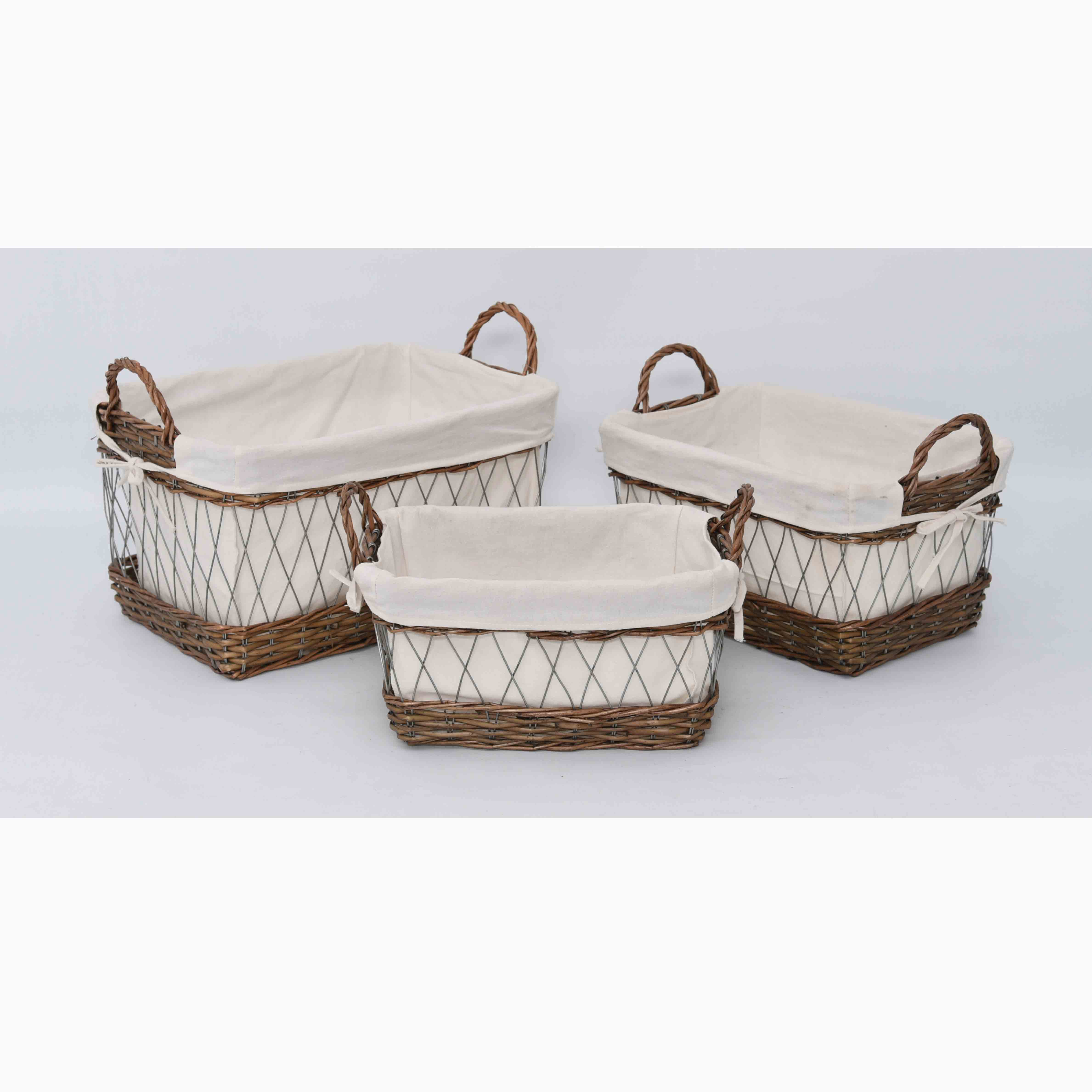 Brown laundry basket hamper storage basket