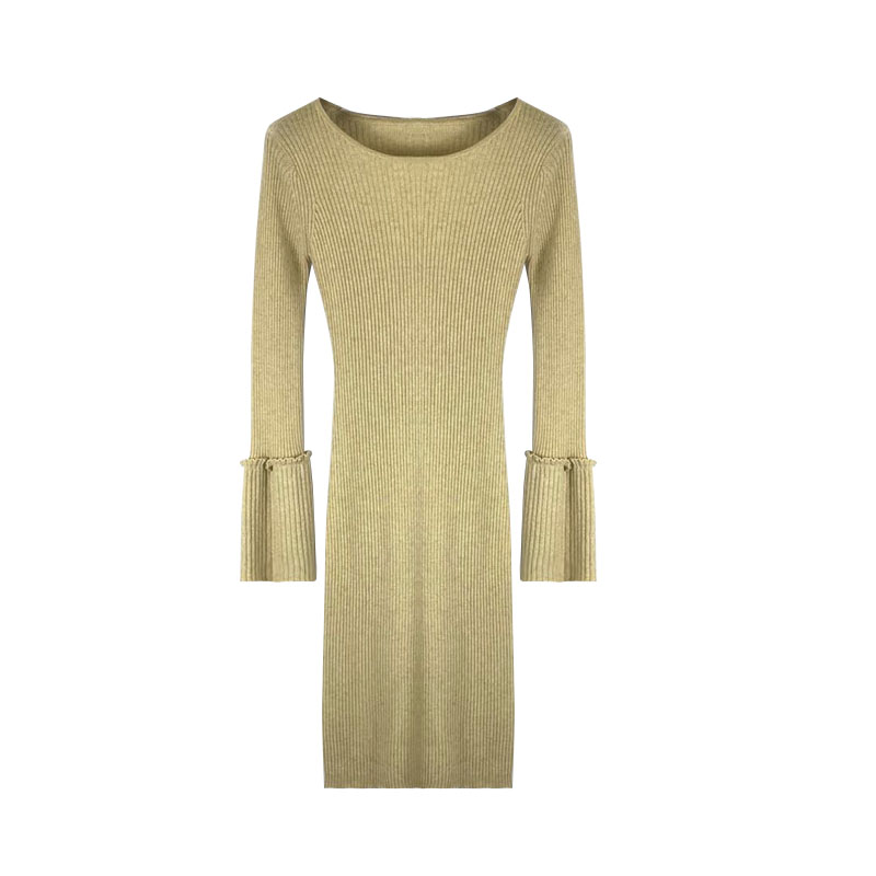 Women's Crew Neck 100%Cashmere pullover Sweater Shift Dress