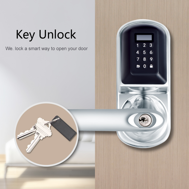 US standard Smart Electronic Locks with Password smart card and bluetooth and key