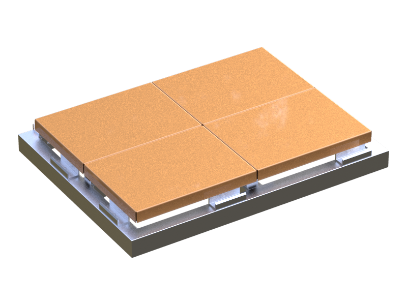 Close Spliced Solid aluminum panel