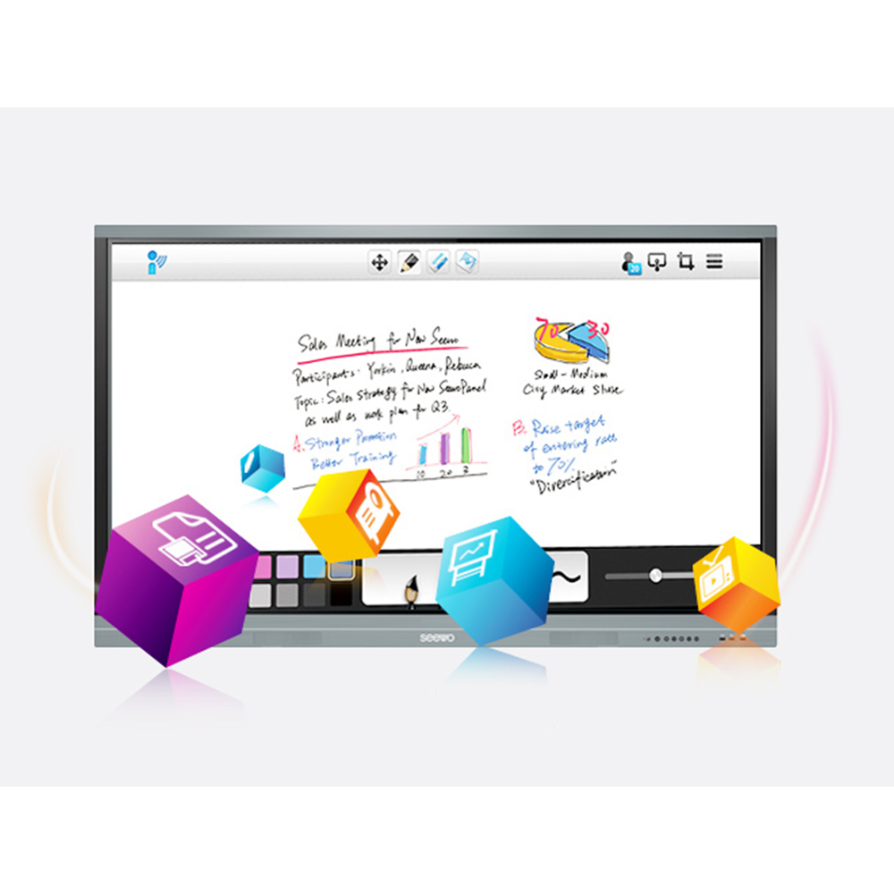 Smart classroom system portable digital board touch screen stand electronic interactive whiteboard for classroom