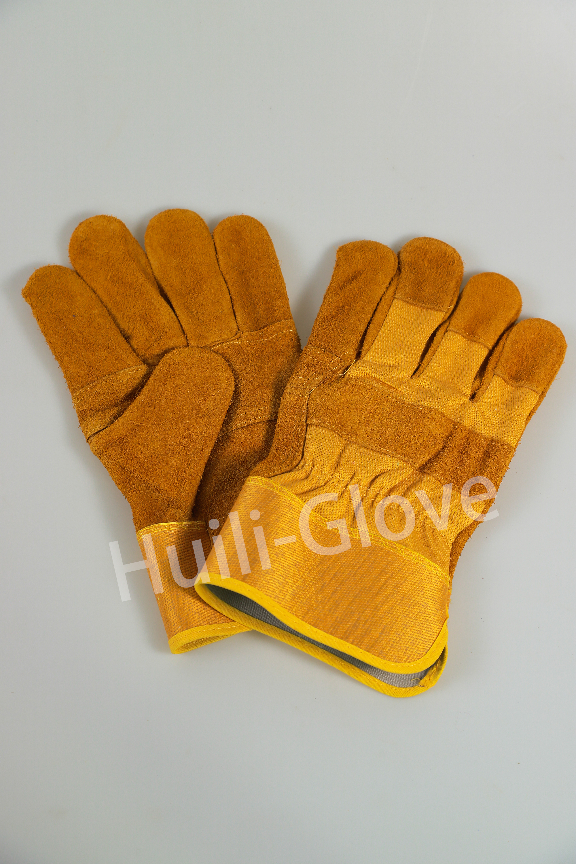 cowhide split leather work glove