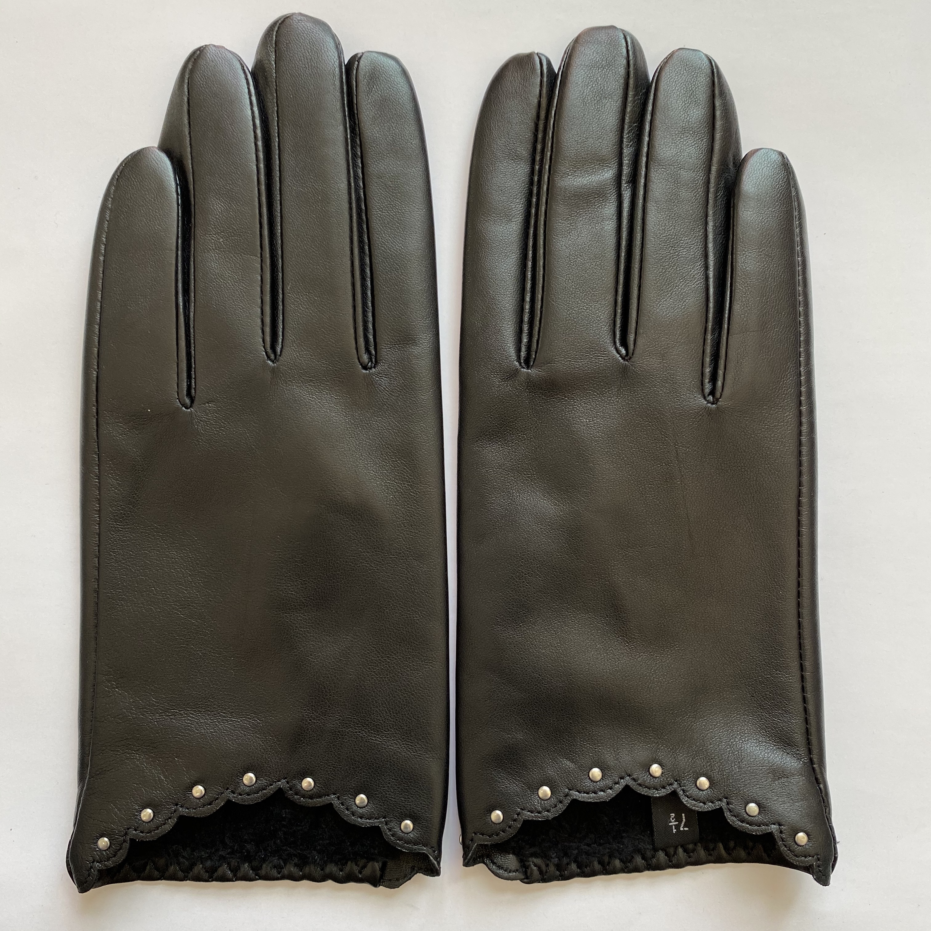 ZF6038 wholesale ladies fashion driving leather gloves with rivets