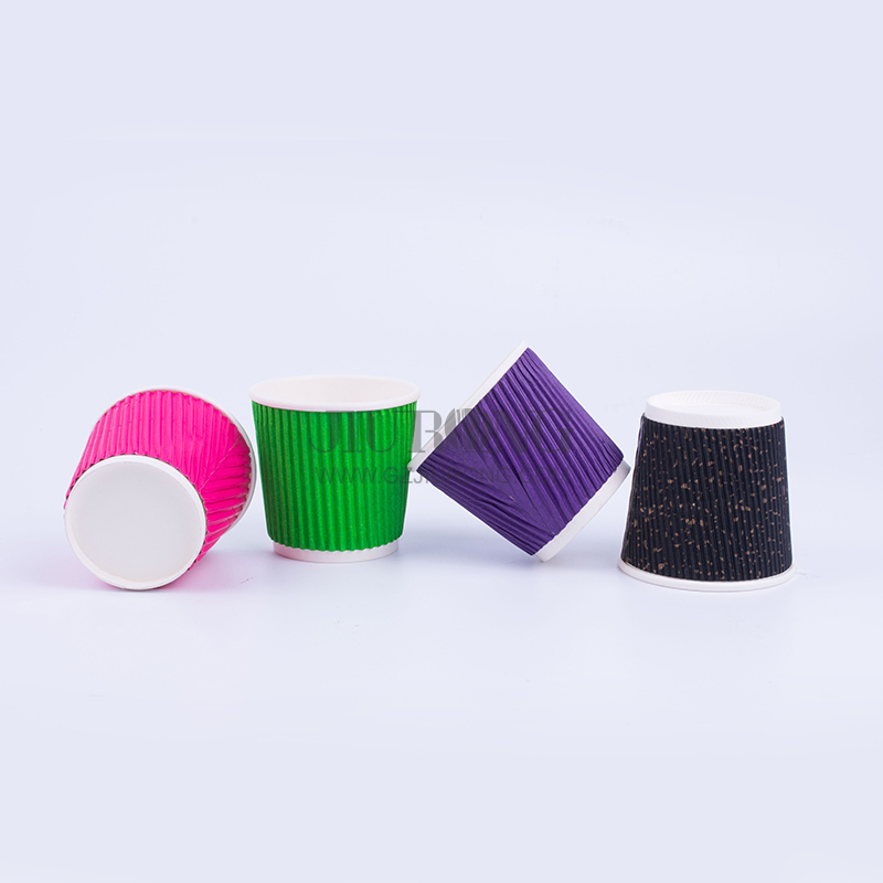 Multi Colors Ripple Wall Mini Paper Cup