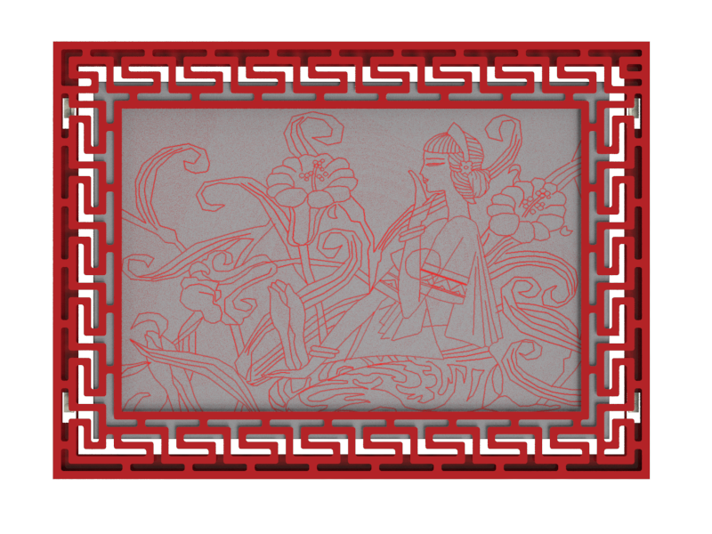 Carved solid aluminum panel