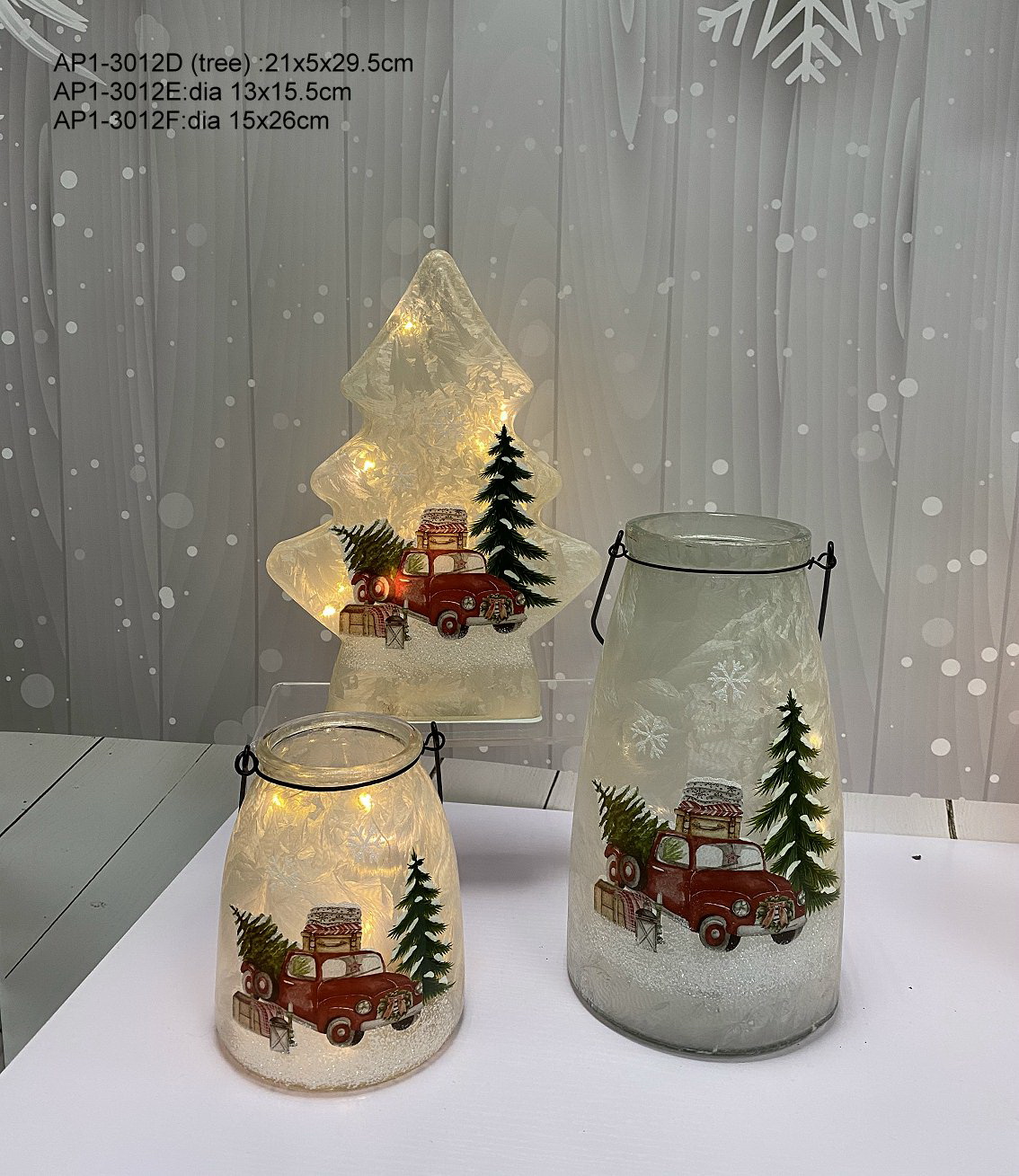 Hand painted LED glass