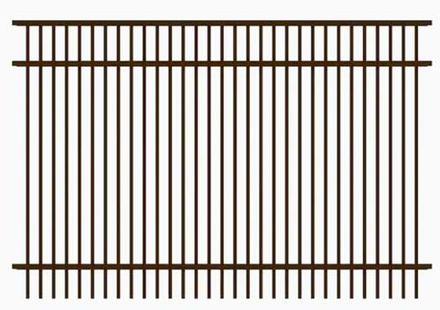 Iron craft Cheshire Cheshire Bronze Powder-Coated Aluminum Flat-Top Decorative Metal Fence Panel