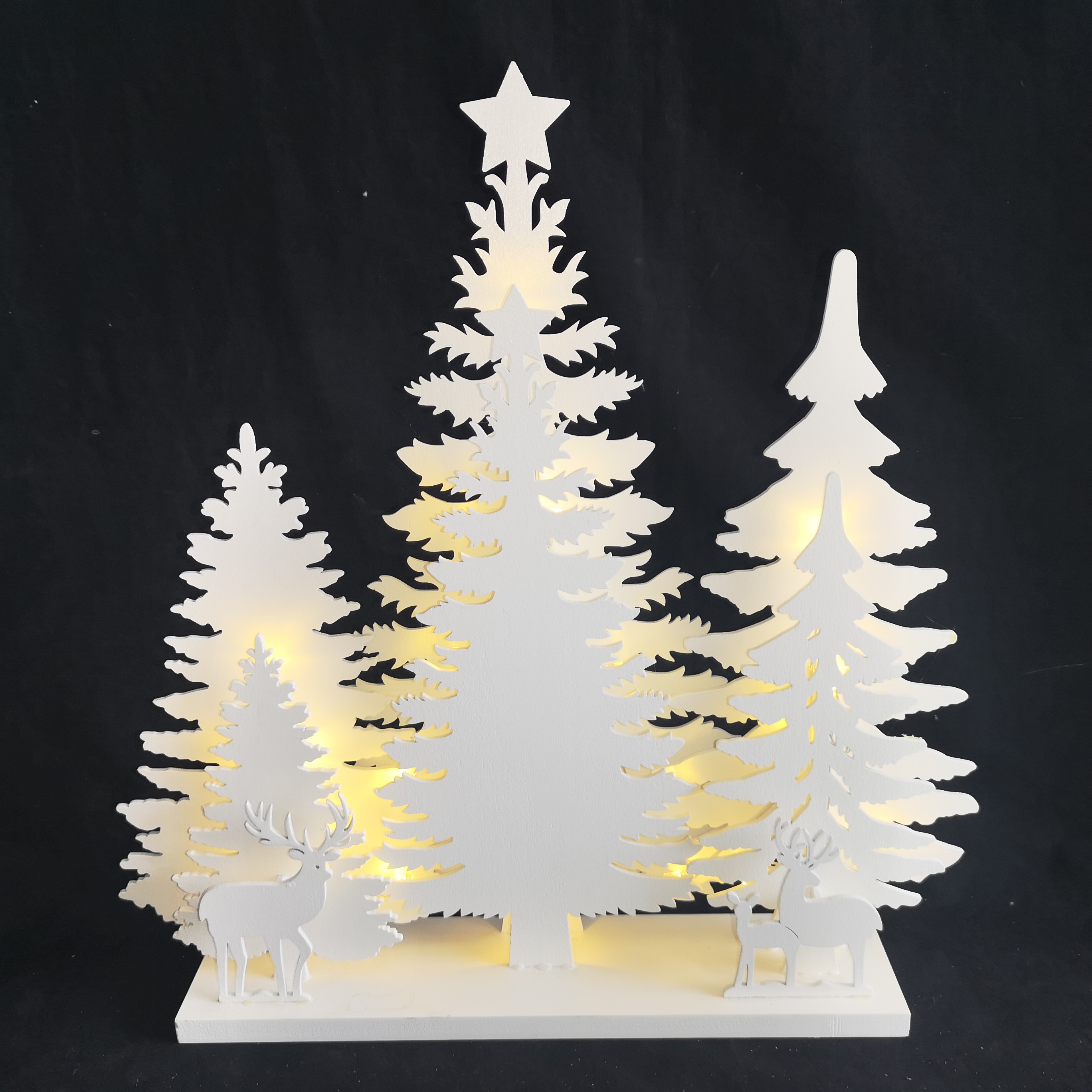 Wooden decorative LED tree lights