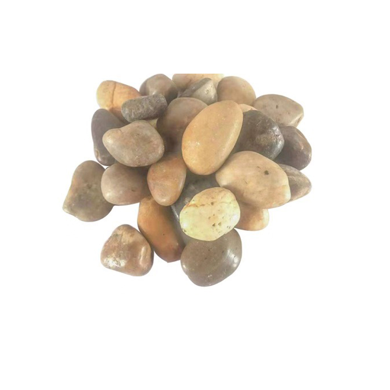 Mixed color polished pebble/cobble stone