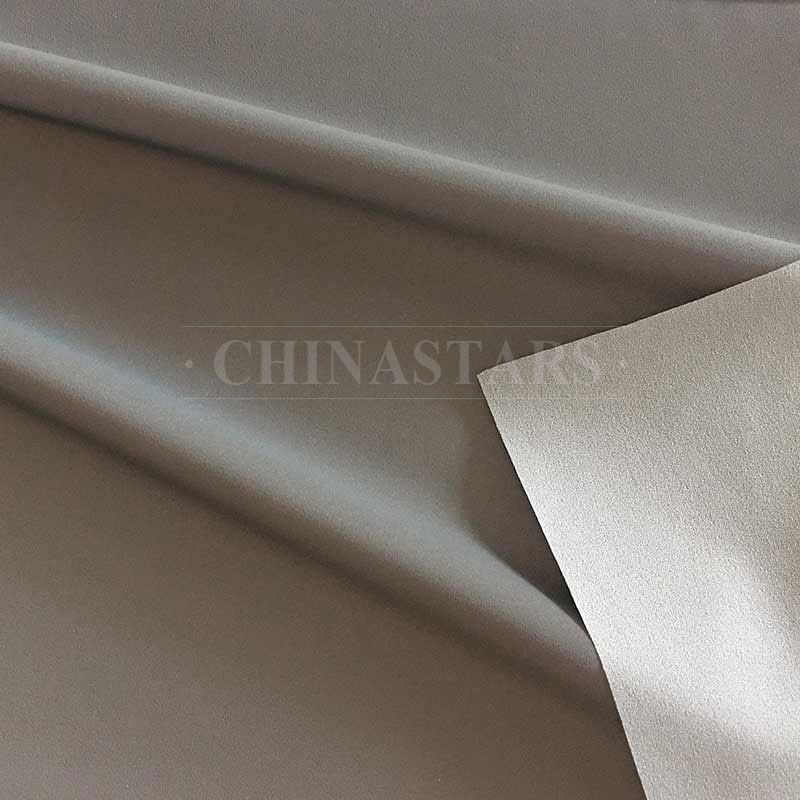 Wholesale wrinkle resistant 100% polyester chiffon soft silver grey reflective fabric for casual wear clothing