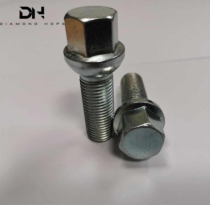 19mm hex cone seat M14*1.25 chrome wheel lug bolt for car