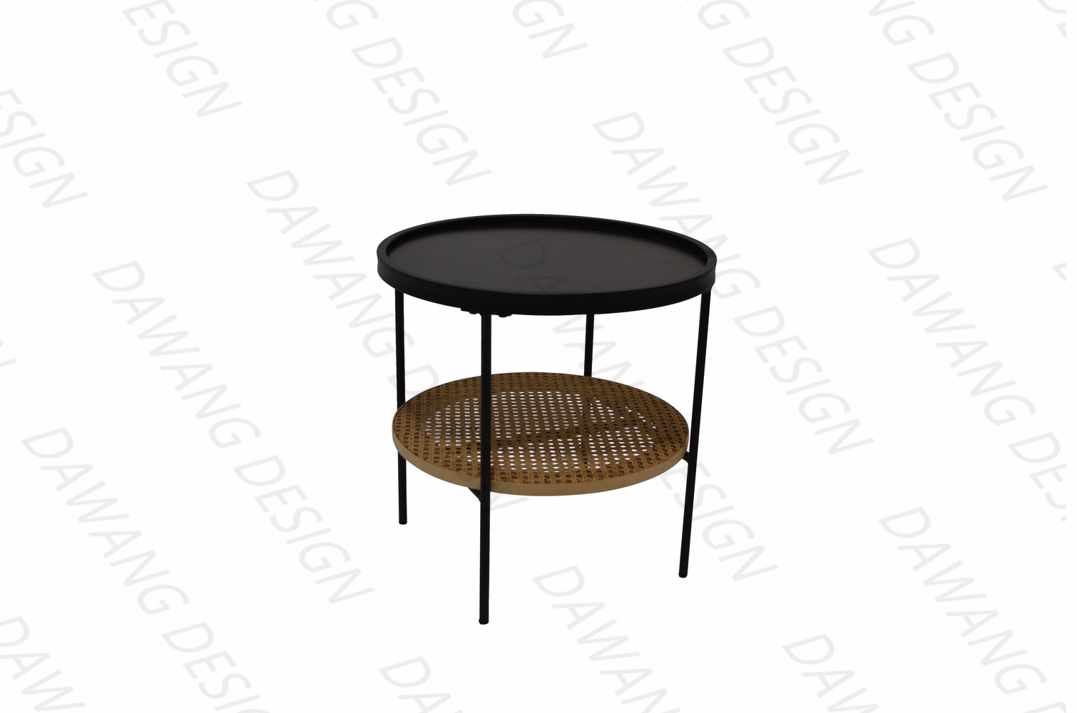 Rattan corner table