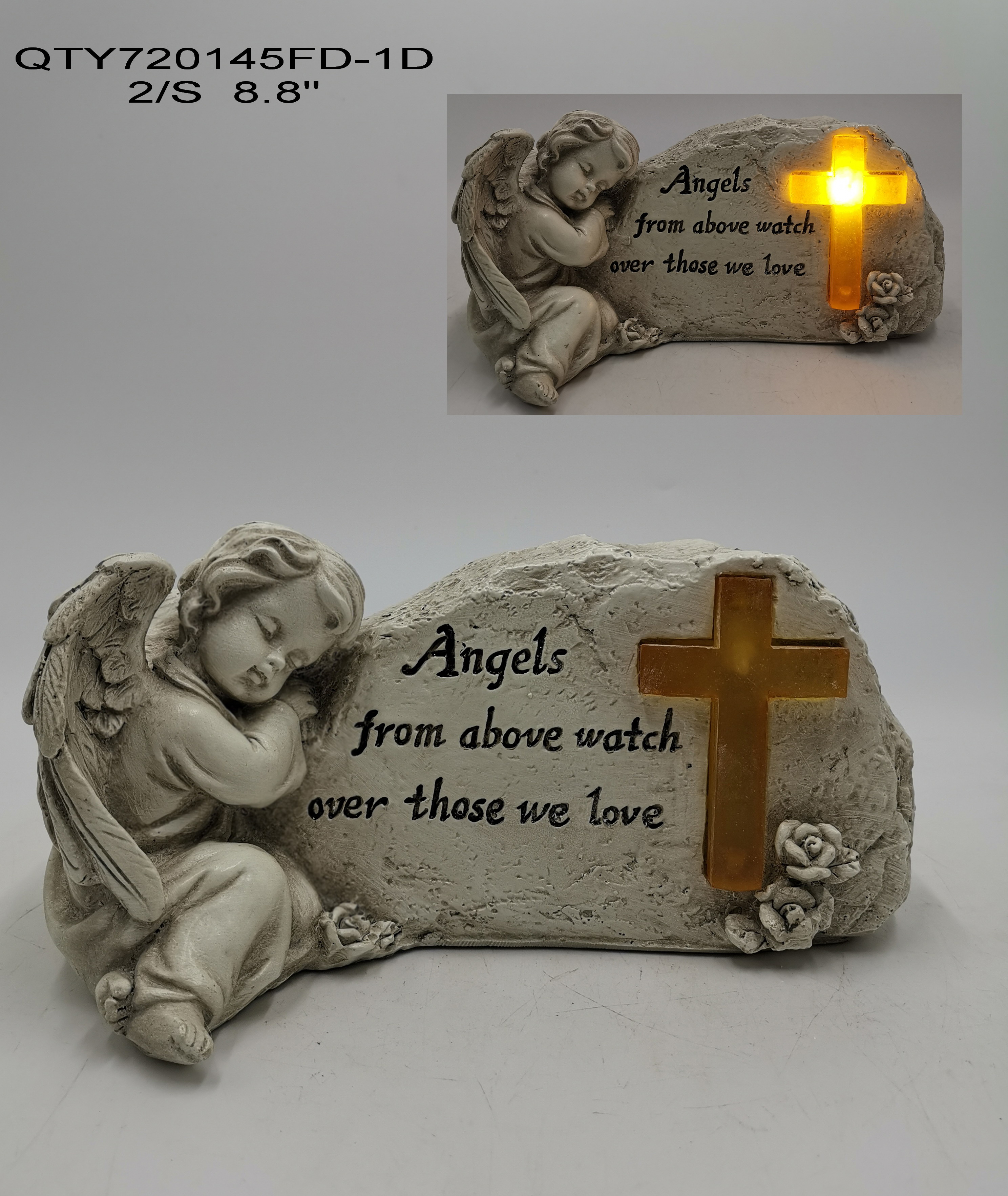 Garden decorations the cemetery Angel with LED light