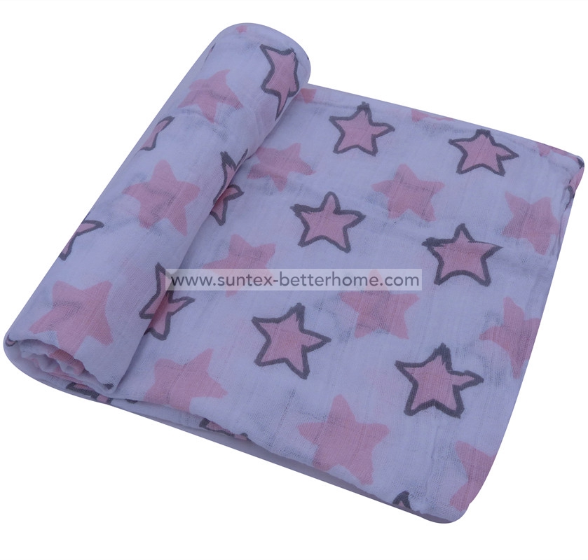 Wholesale 100% Cotton Baby Muslin Swaddle Blankets