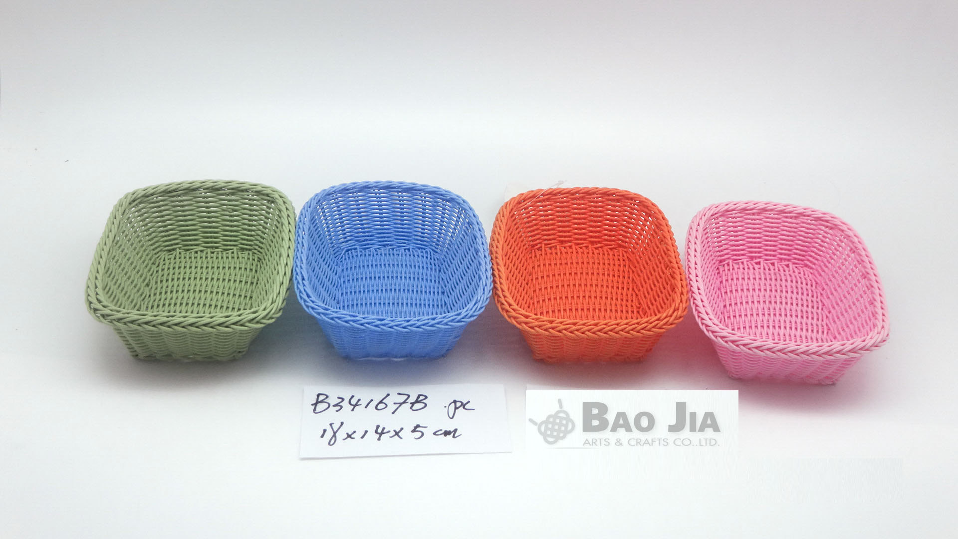 colorful plastic wicker basket