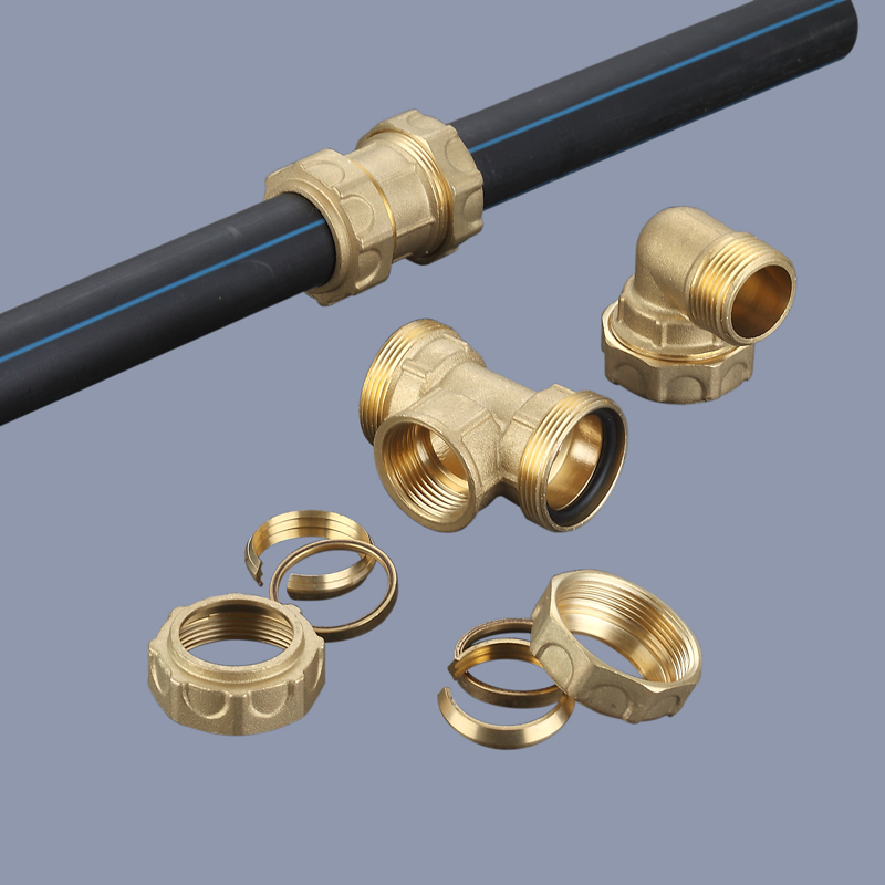 Brass Fitting (HS140 Brass compression fitting female threading for PE pipes (Light Type) )