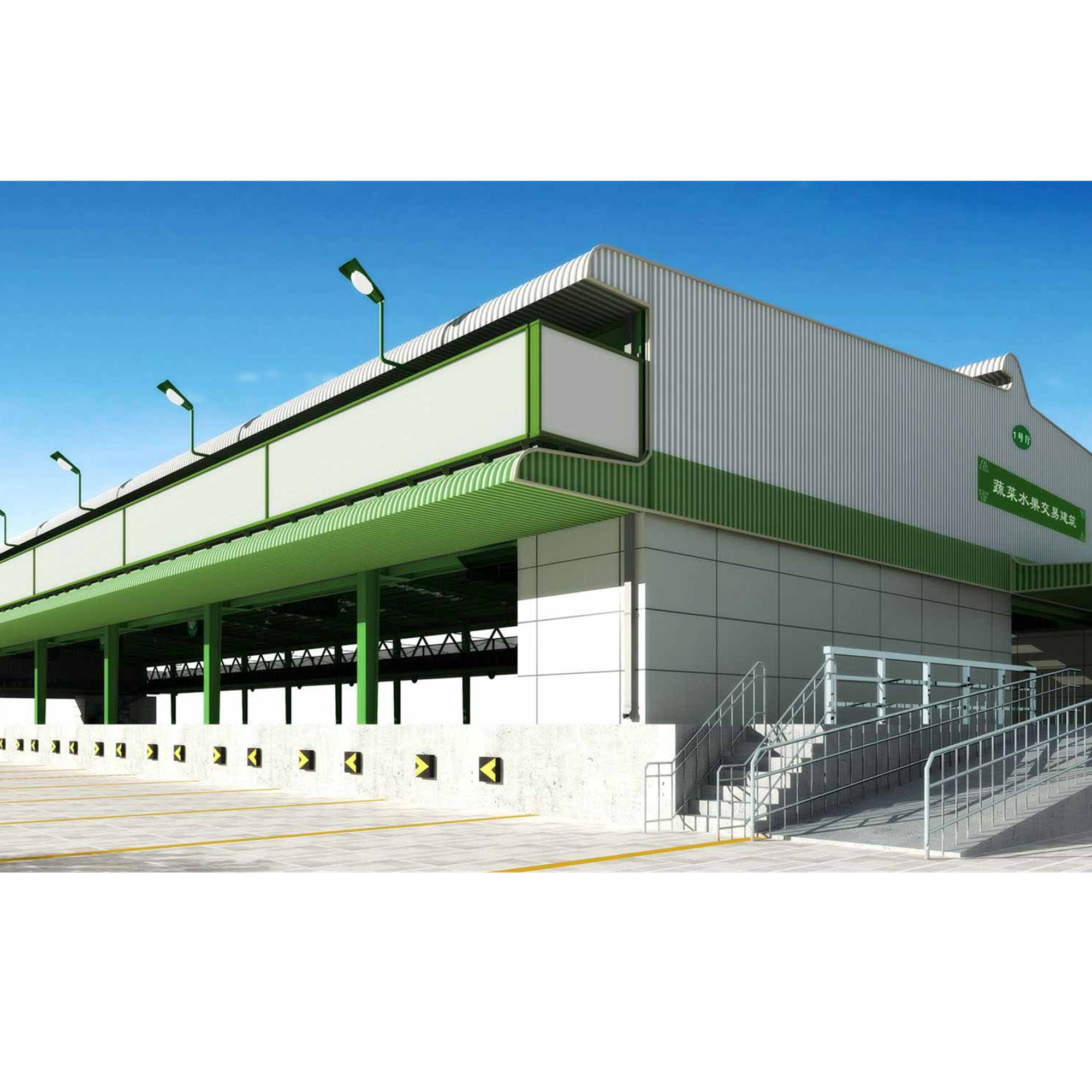Low cost two storey steel structure warehouse workshop metal building made in china