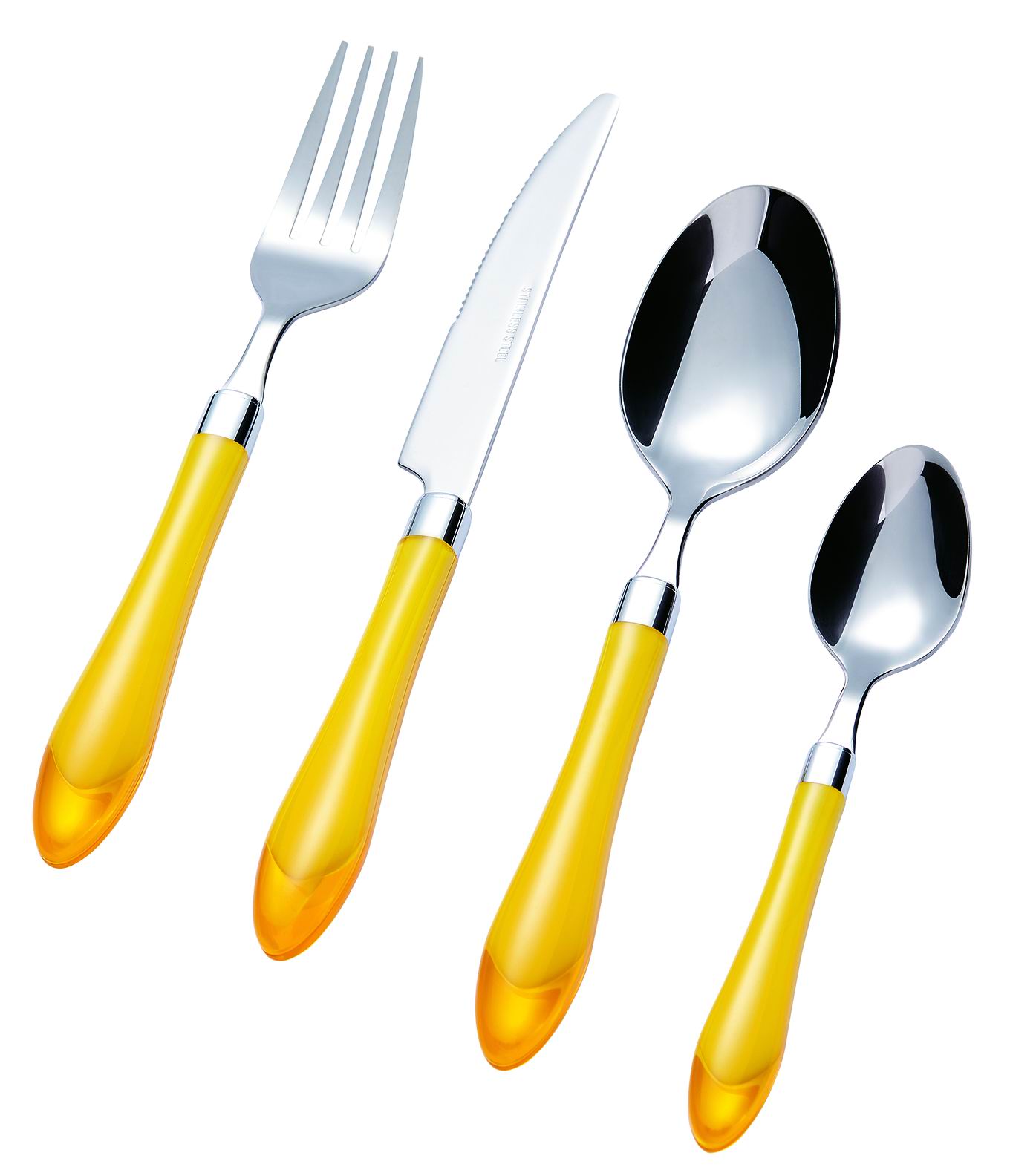 Stainless Steel Cutlery Set with Plastic Handle