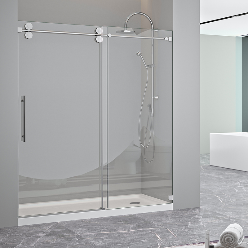 1219mm Best Selling stainless steel sliding frameless glass shower door