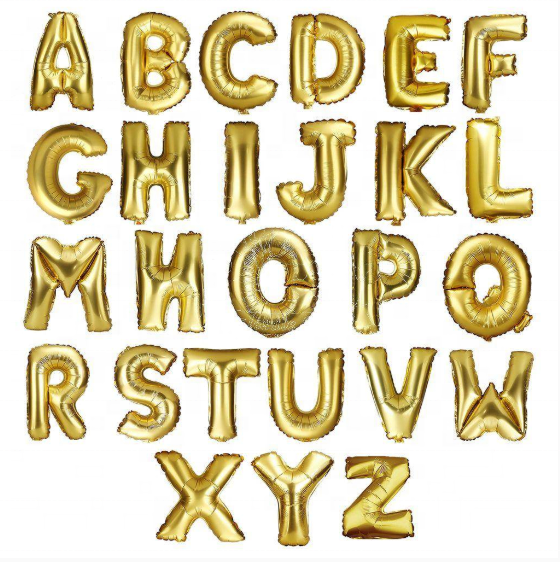 Happy Birthday Anniversary Custom Letter Number Alphabet Aluminum Foil Balloon