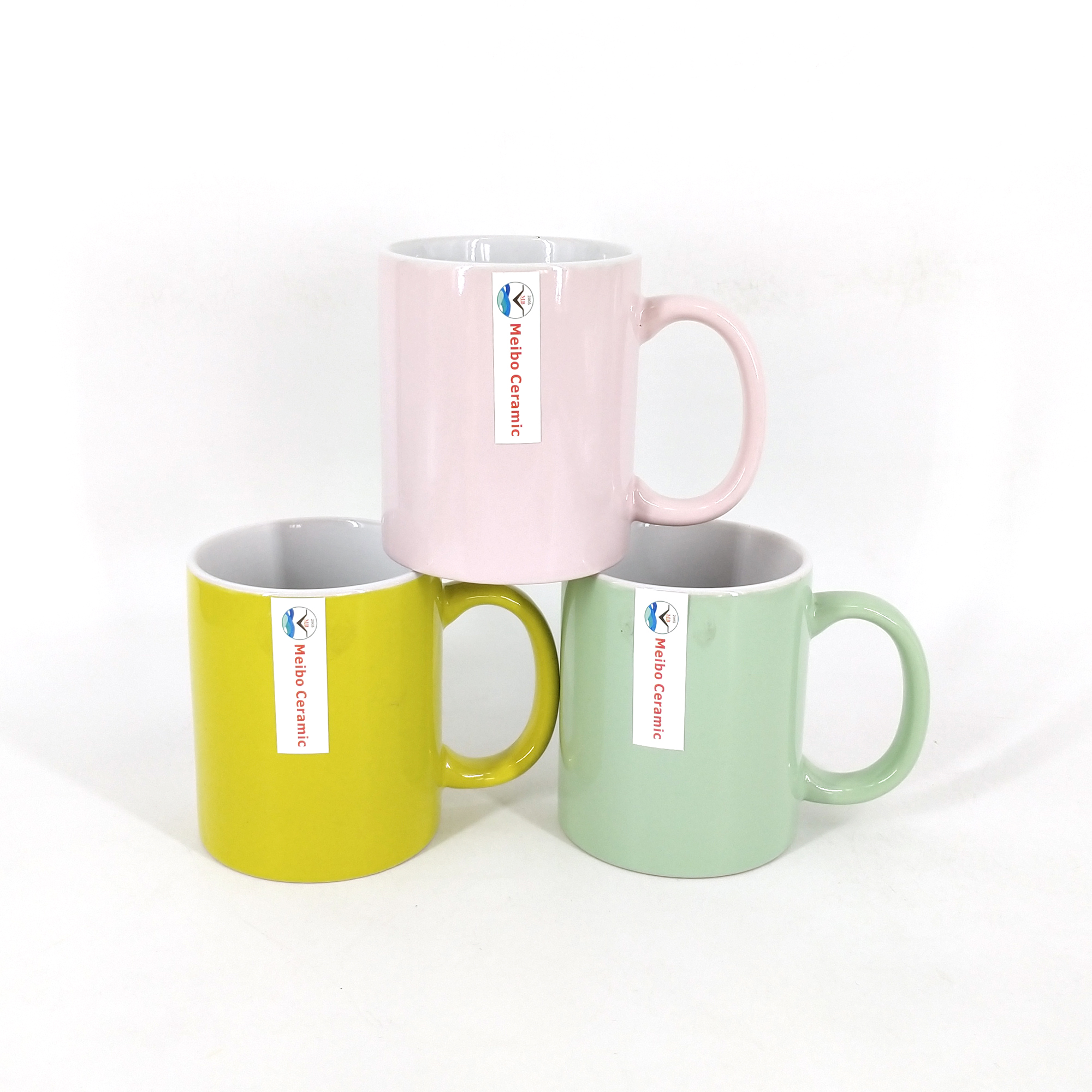 11oz two tone color glazed mug