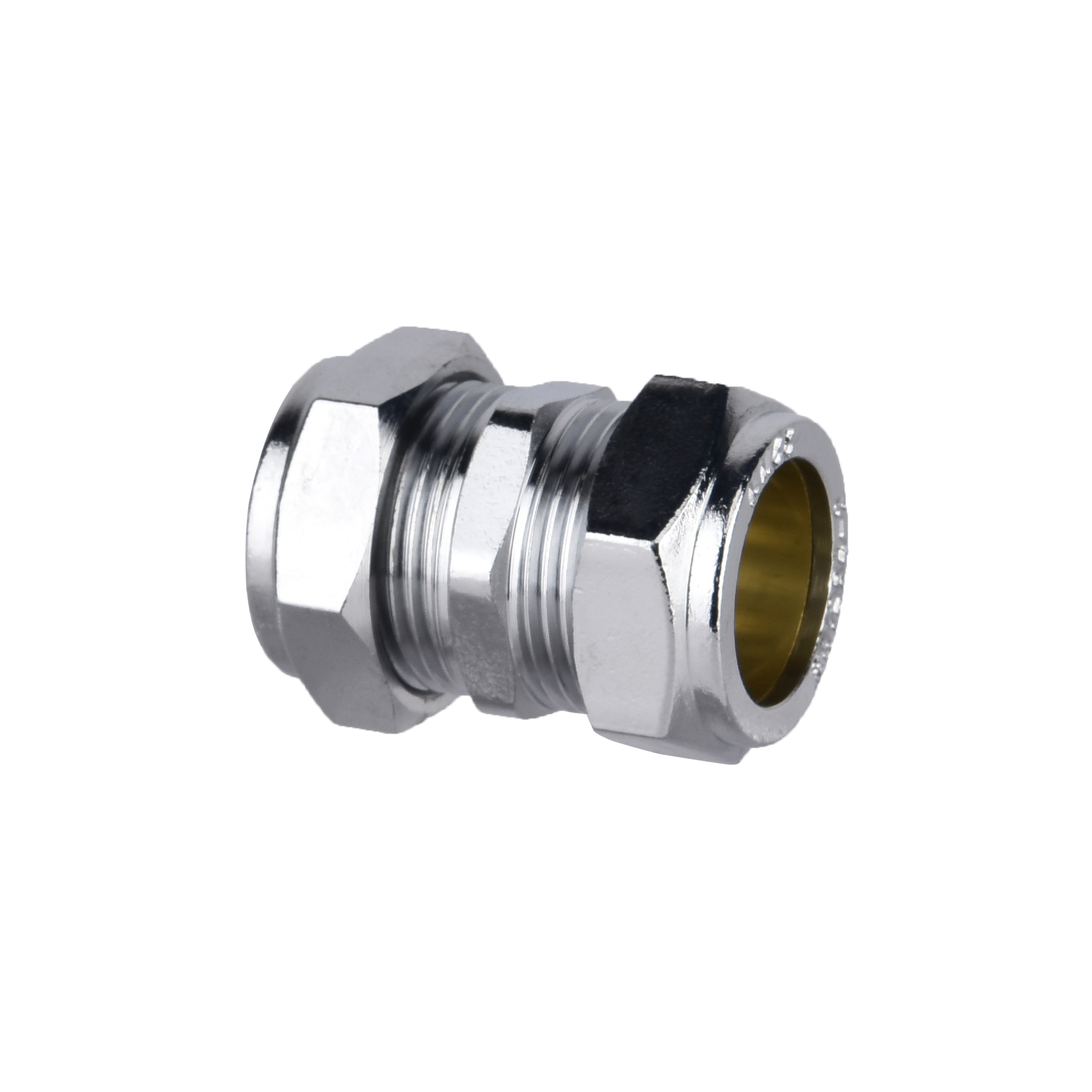 Compression Cu Chrome Straight Coupler 22mm pack of 1 UK-DOZ