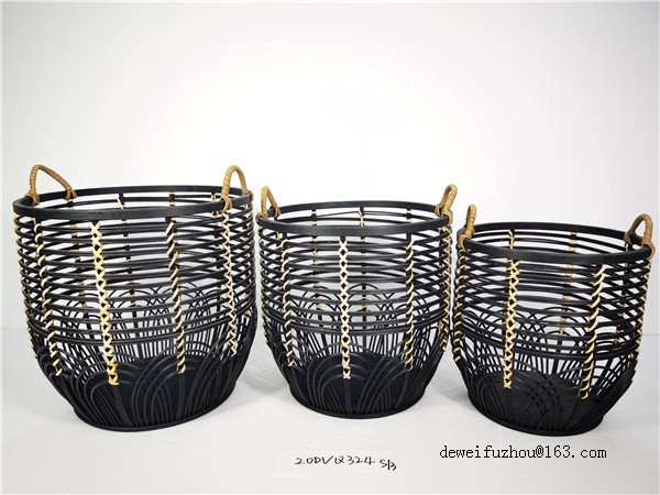 Set Of 3 Bamboo Basket