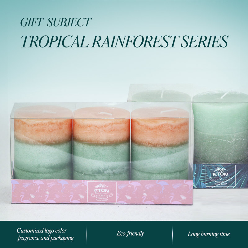 decoration smokeless tearless scented pillar candle