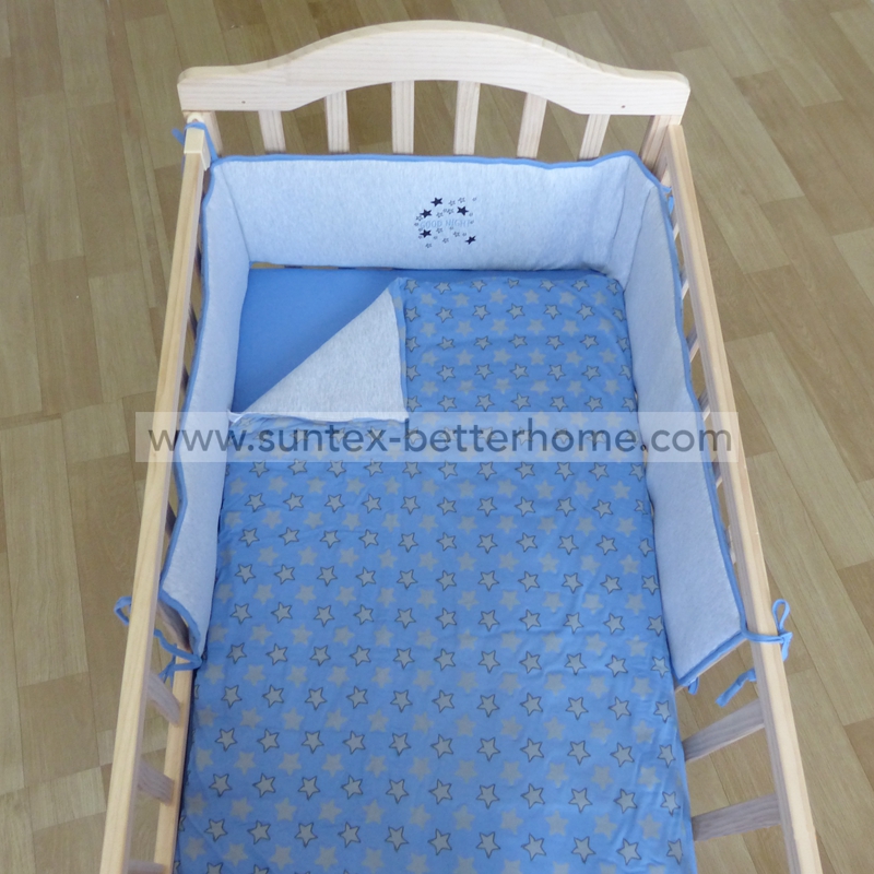 Cotton Baby Quilt/Crib Bumper/Crib Fitted Sheet Baby Crib Bumper Set Baby Bedding Set