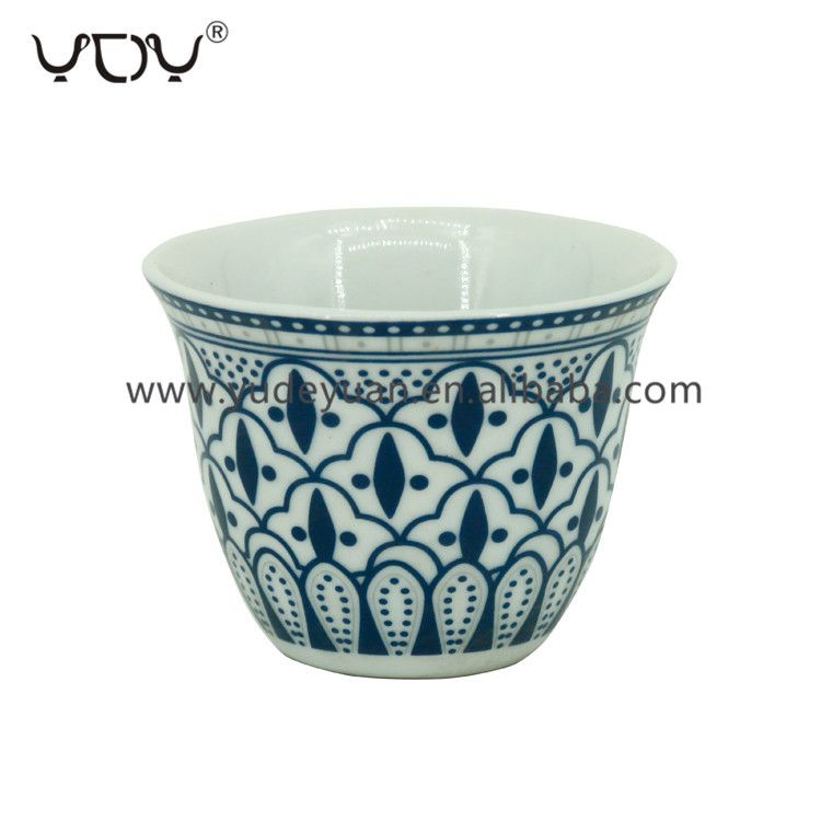 custom decal design porcelain 12pcs arabic coffee cups cawa