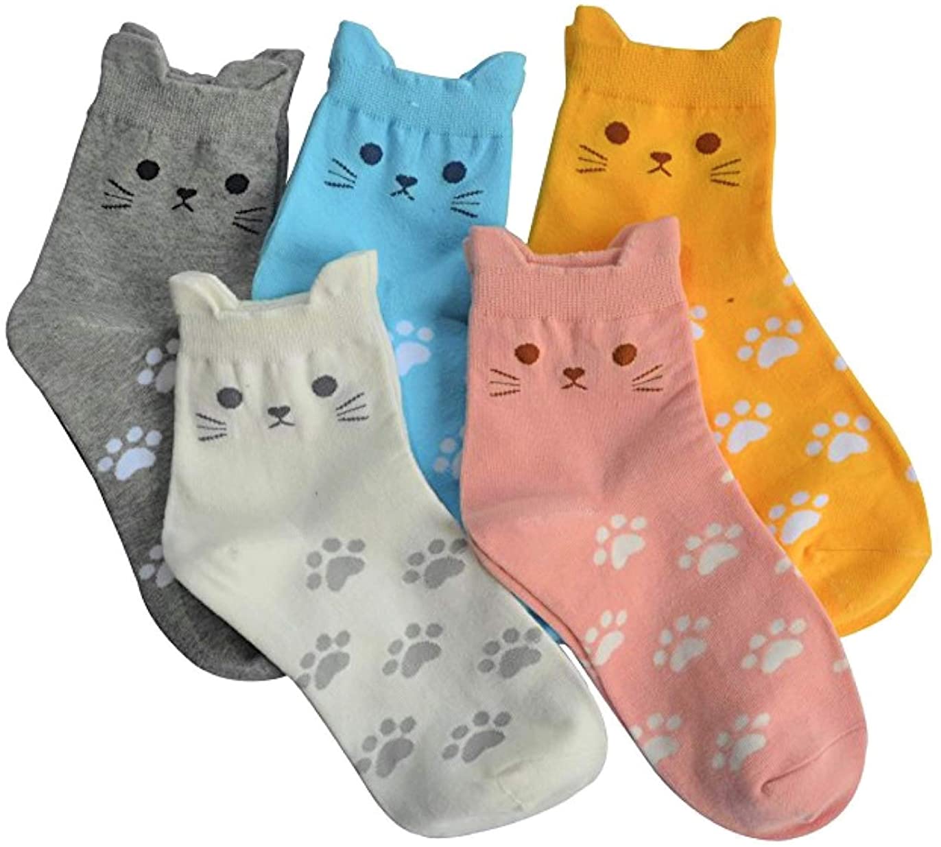 Girl's lovely cat and animal cotton socks