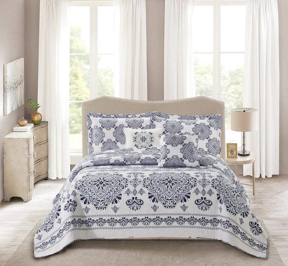 Printed Microfiber Pre-washed Quilt Set