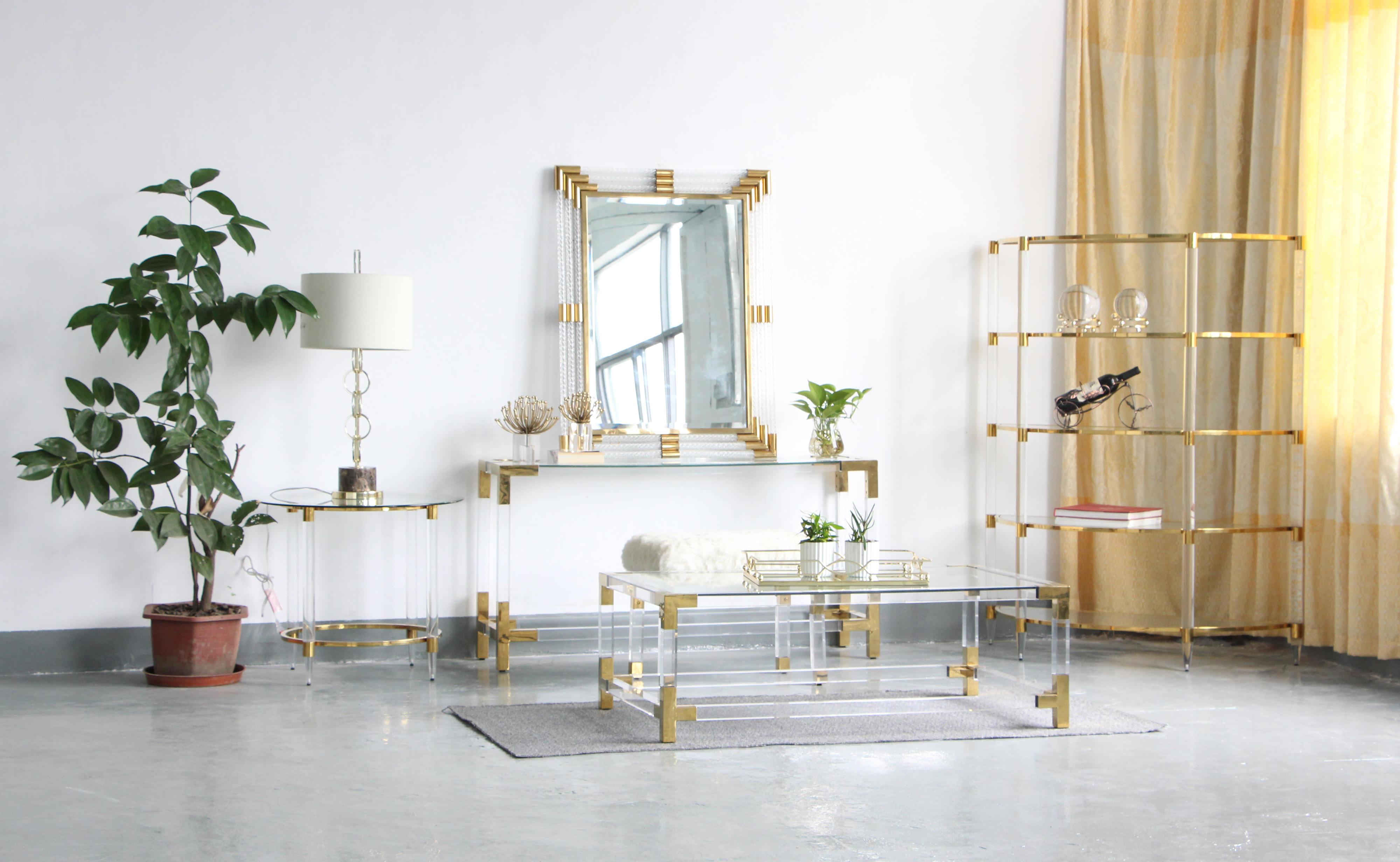 Carolyn Luxury Gloden Acrylic Range