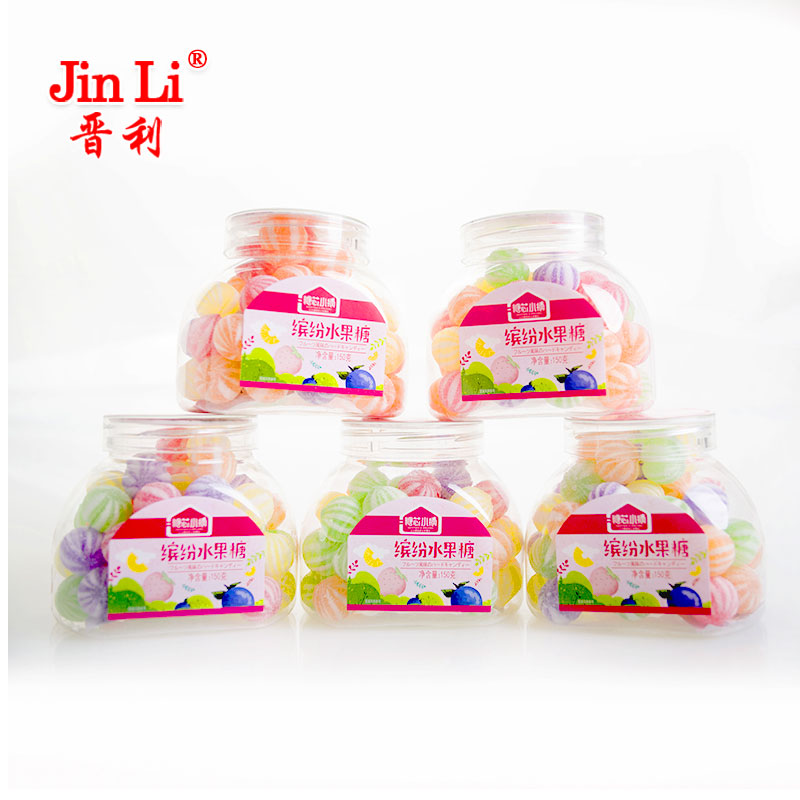 Fruit shaped multi flavors and colors hard candy