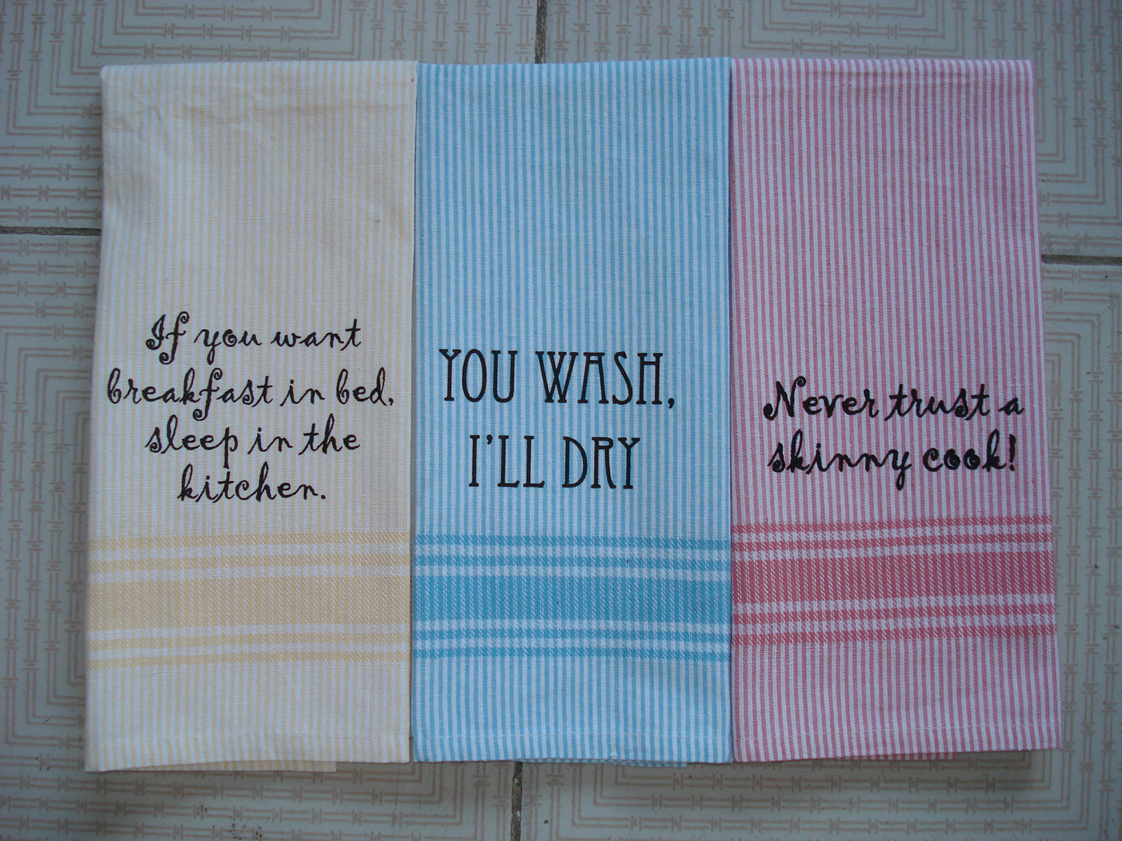 Printed Kitchen Towels, tea towels, dish cloth, cleaning towels