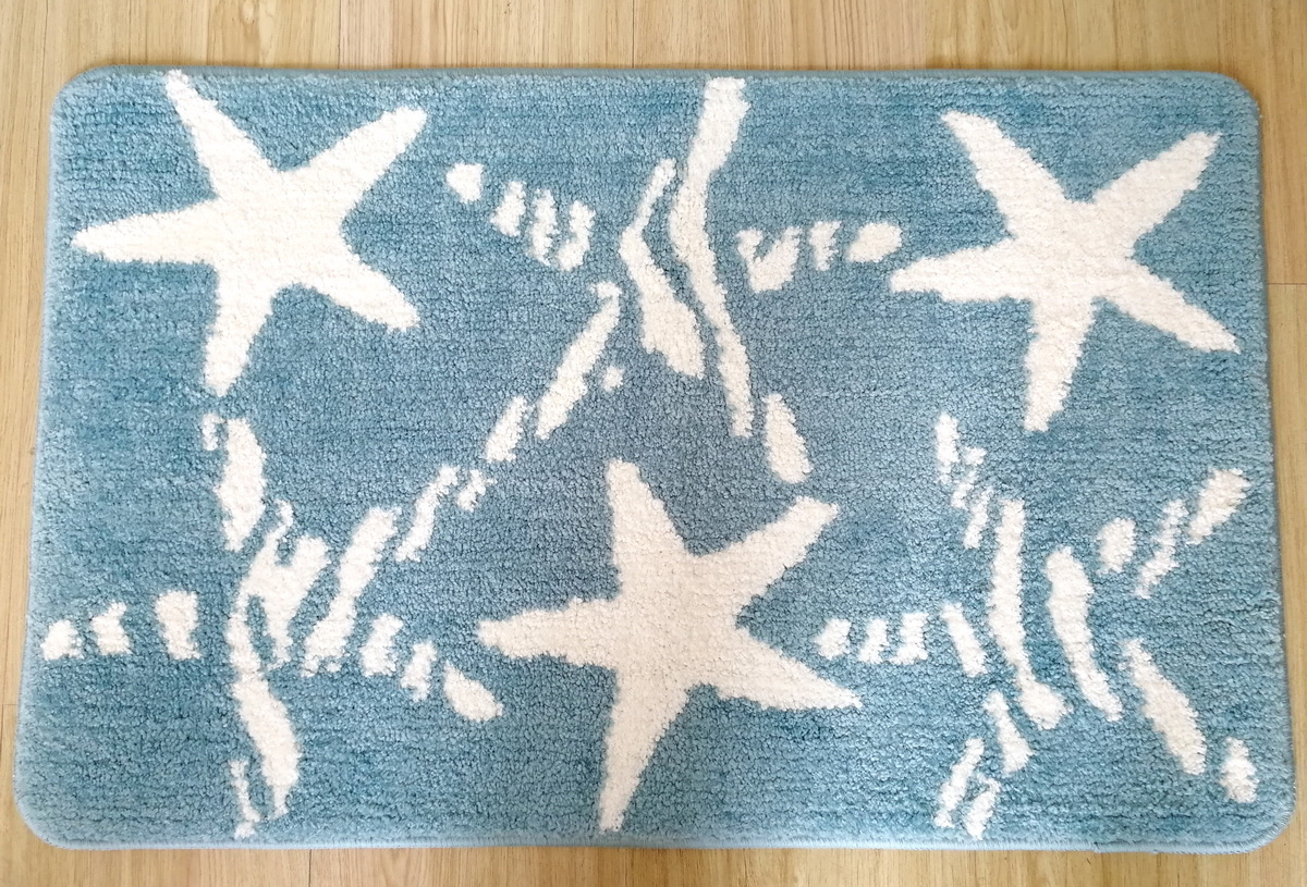 High quality soft fashion Microfiber bath rug non slip mat with TPR bottom