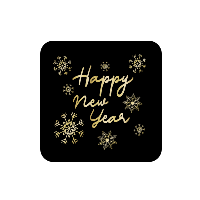 NEW YEAR Party Supplies square Paper plate 10inch