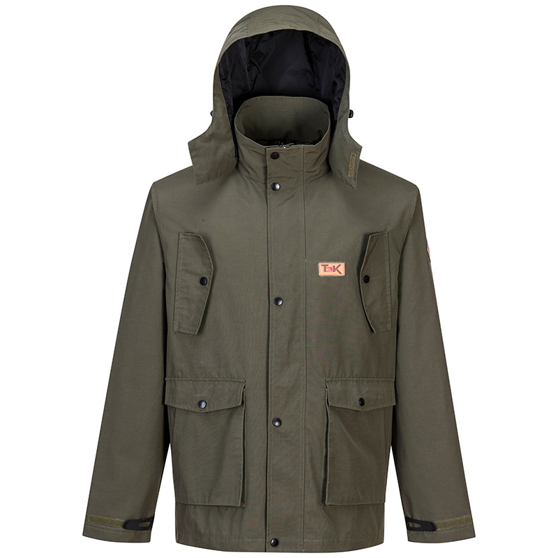 Men's polyester multi pocket jacket