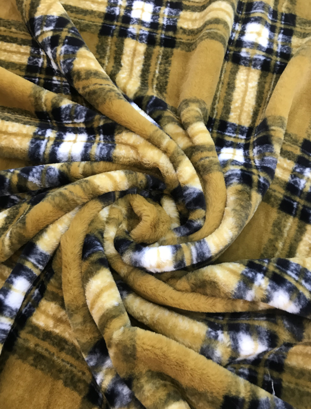 Printed rabbit fur
