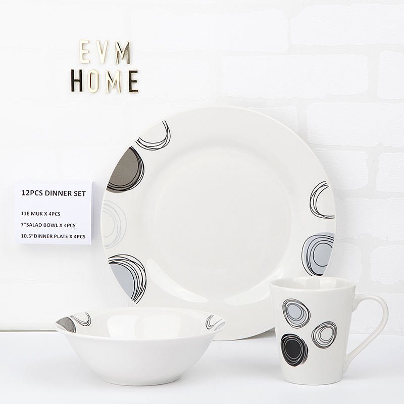 Dinnerware sets without mugs 12pcs for wholesale