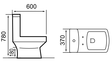 Washdown Two Pcs Toilet