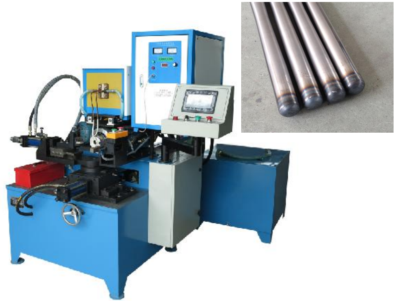Tube end necking-in making machine