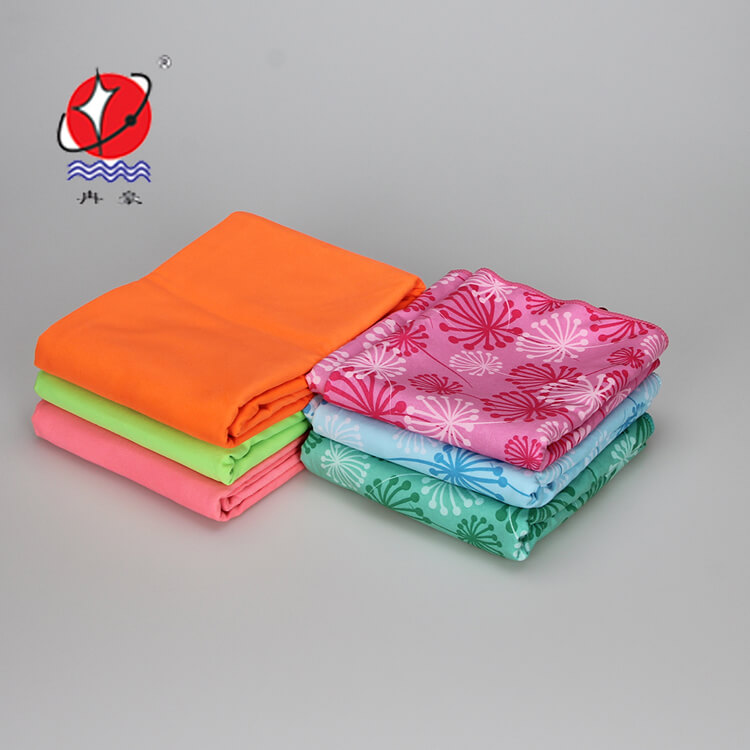 Home textiles factory RH-ST0011 microfiber suede fabric microfiber beach towel microfiber towel