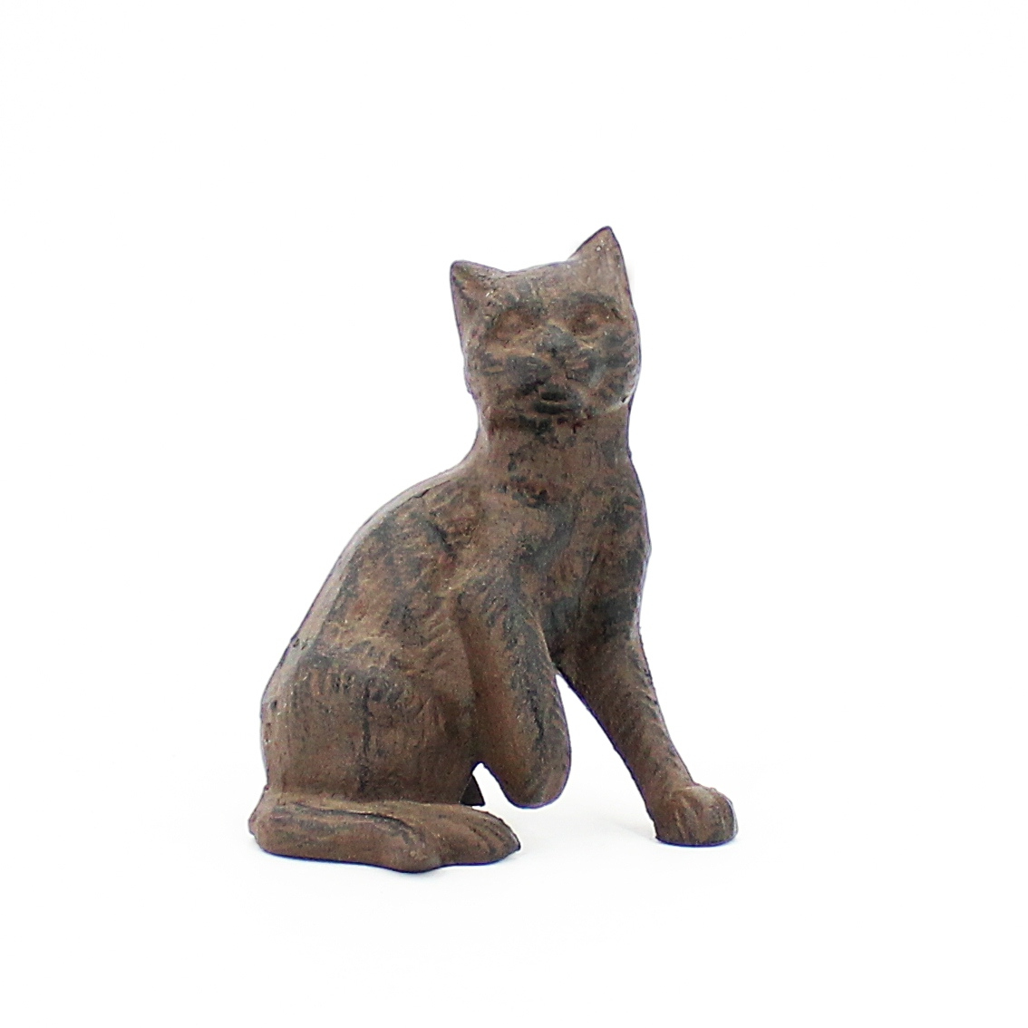garden decor iron cast cat